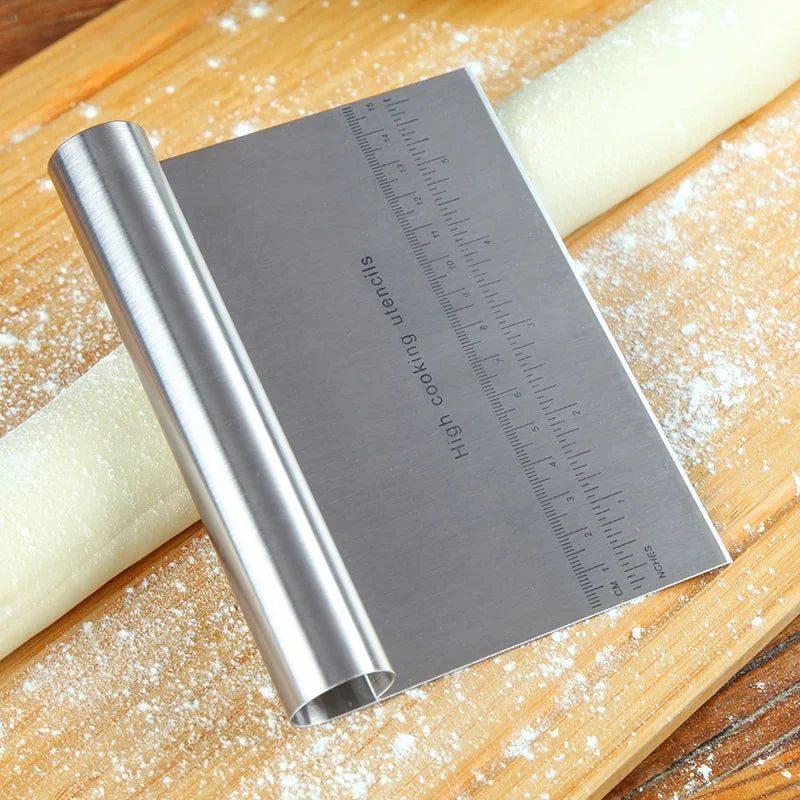 Stainless Steel Dough scraper with Measuring Scale - Baking Tool