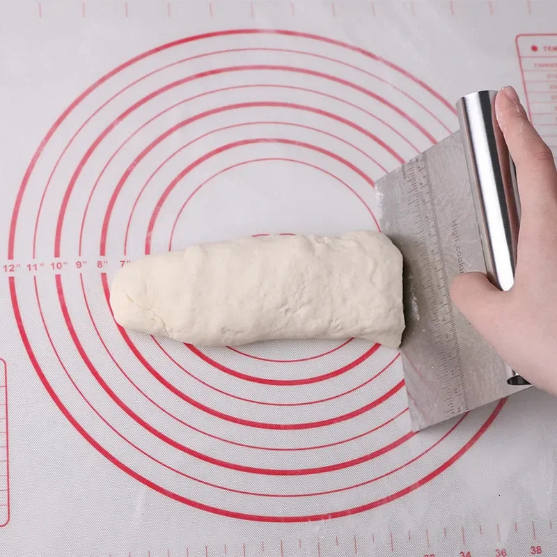 Stainless Steel Dough scraper with Measuring Scale - Baking Tool
