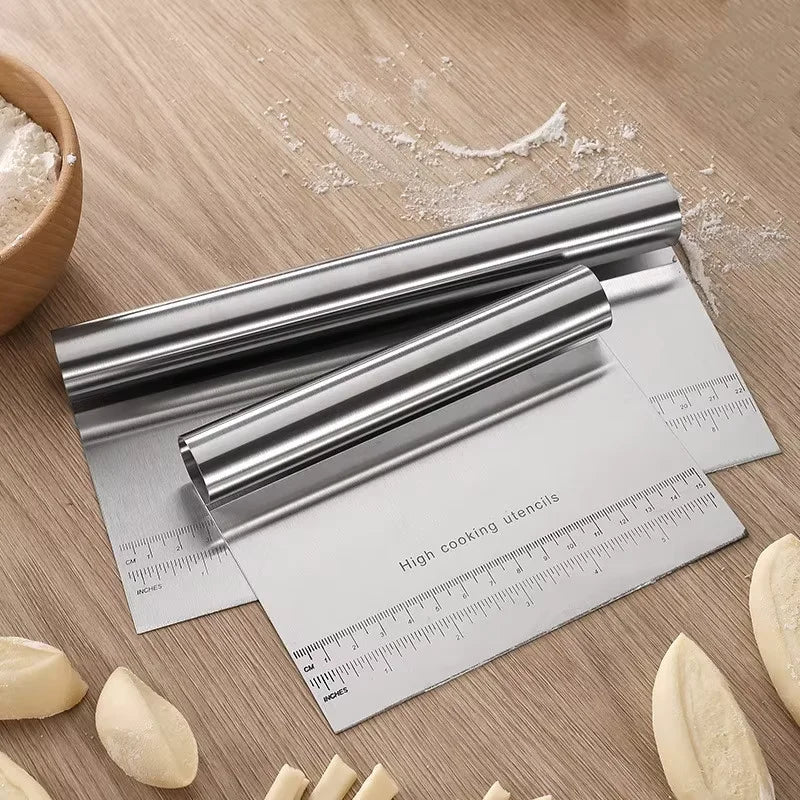 Stainless Steel Dough scraper with Measuring Scale - Baking Tool