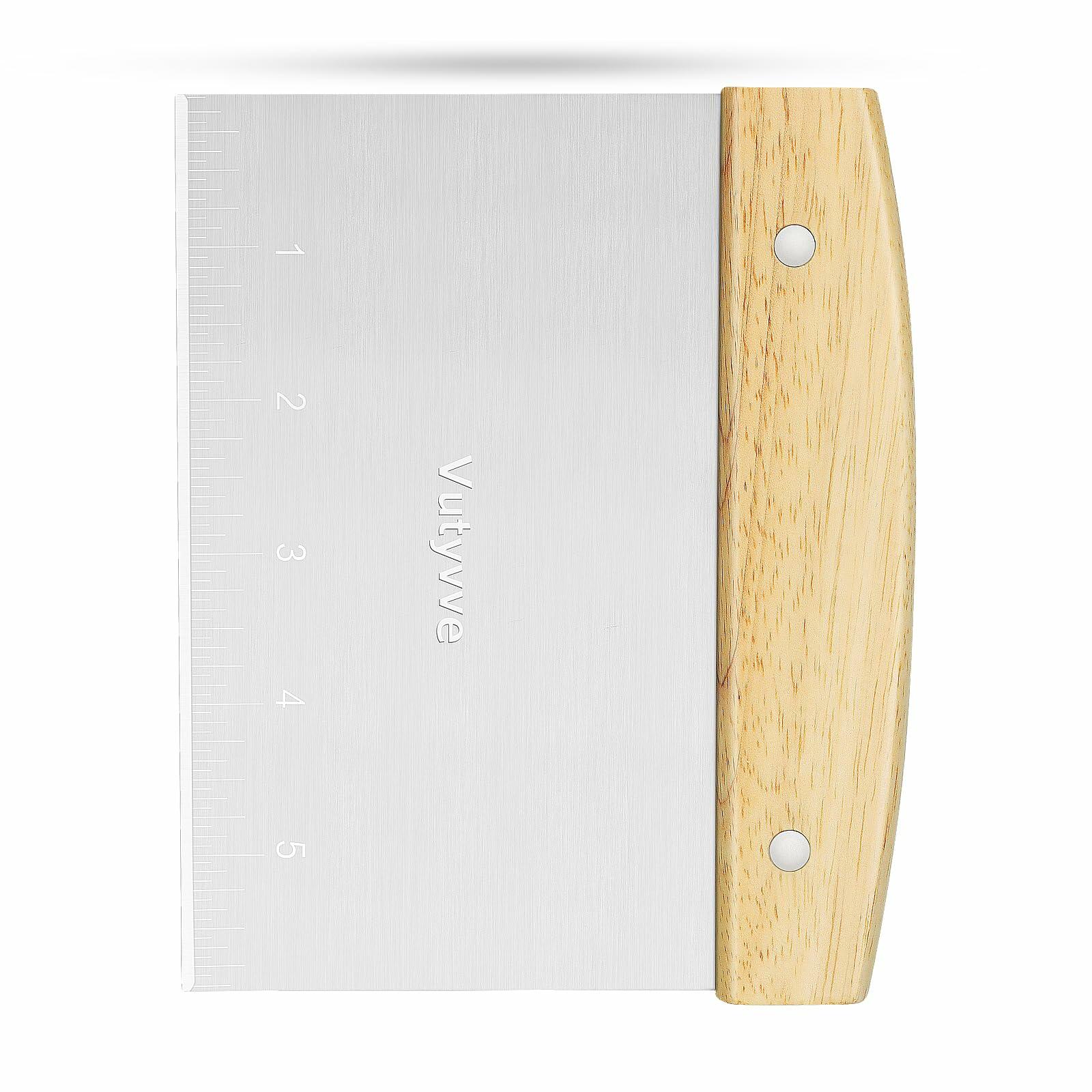 pizza Dough Scaper Set - Stainless Steel & Plastic Bench Scraper (3Piece)